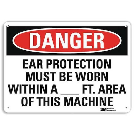 Plastic Danger Sign, 4 Holes, 10