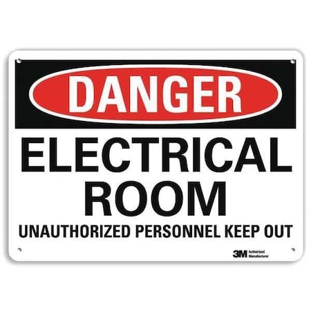 Danger Sign, 4 Hole Mount, 10in W x 7in H, U3-1411-RA_10X7 MPN:U3-1411-RA_10X7