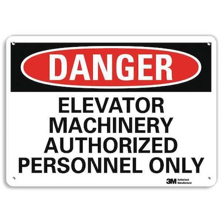Danger Sign, 10 in Height, 14 in Width, Plastic, Horizontal Rectangle, English MPN:U3-1417-NP_14X10