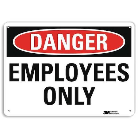 Danger Sign, 10 in H, 14 in W, Plastic, Horizontal Rectangle, English, U3-1421-NP_14X10 MPN:U3-1421-NP_14X10