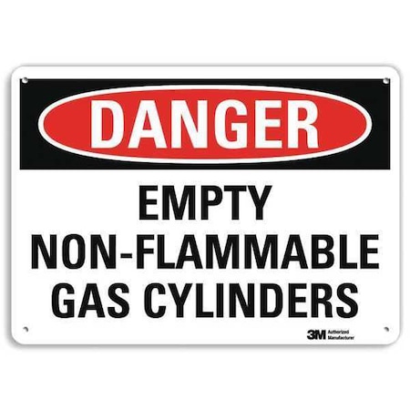 Danger Sign, 7 in H, 10 in W, Plastic, Vertical Rectangle, English, U3-1422-NP_10X7 MPN:U3-1422-NP_10X7