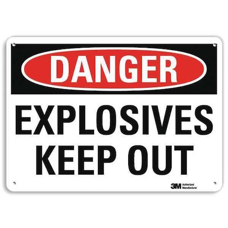 Danger Sign, 7 in H, 10 in W, Plastic, Vertical Rectangle, English, U3-1439-NP_10X7 MPN:U3-1439-NP_10X7