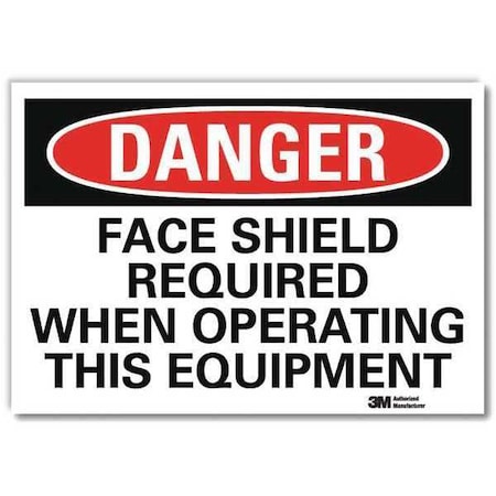 Danger Sign, Slf-Adhesv Mount, 14inWx10inH, U3-1457-RD_14X10 MPN:U3-1457-RD_14X10