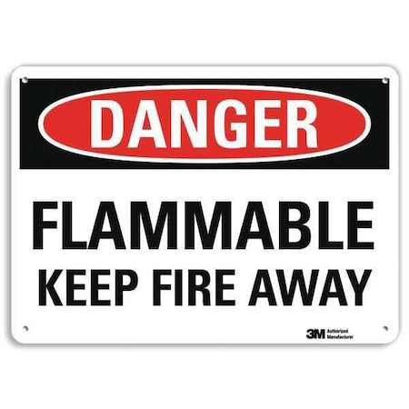 Danger Sign, 10 in H, 14 in W, Plastic, Horizontal Rectangle, English, U3-1481-NP_14X10 MPN:U3-1481-NP_14X10