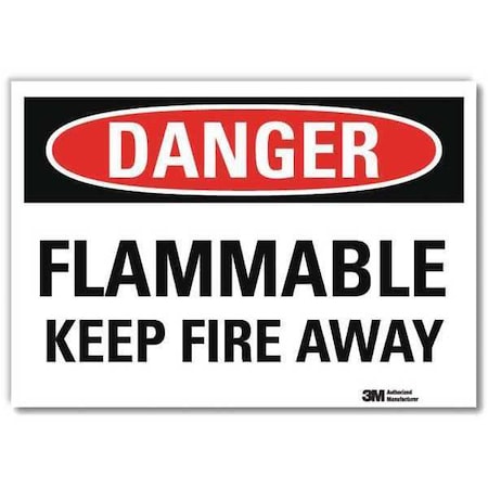 Danger Sign, 10 in H, 14 in W, Horizontal Rectangle, English, U3-1481-RD_14X10 MPN:U3-1481-RD_14X10