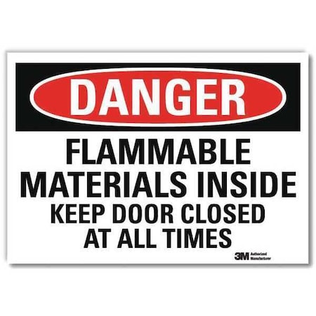 Danger Sign, 10 in H, 14 in W, Horizontal Rectangle, English, U3-1499-RD_14X10 MPN:U3-1499-RD_14X10