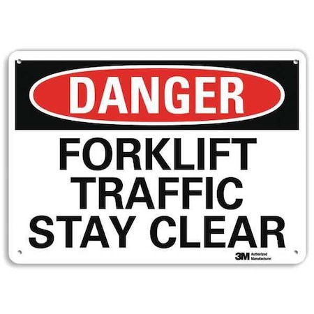 Danger Sign, 7 in H, 10 in W, Plastic, Vertical Rectangle, English, U3-1515-NP_10X7 MPN:U3-1515-NP_10X7