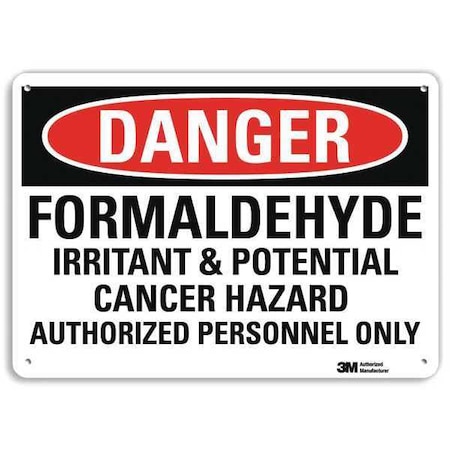 Danger Sign, 10 in H, 14 in W, Plastic, Horizontal Rectangle, English, U3-1517-NP_14X10 MPN:U3-1517-NP_14X10