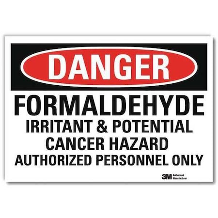 Danger Sign, 5 in H, 7 in W, Horizontal Rectangle, English, U3-1517-RD_7X5 MPN:U3-1517-RD_7X5