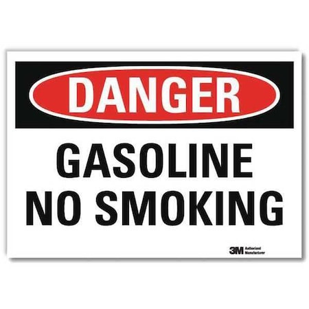 Danger No Smoking Sign, 5 in H, 7 in W, Reflective Sheeting, Horizontal Rectangle, U3-1533-RD_7X5 MPN:U3-1533-RD_7X5