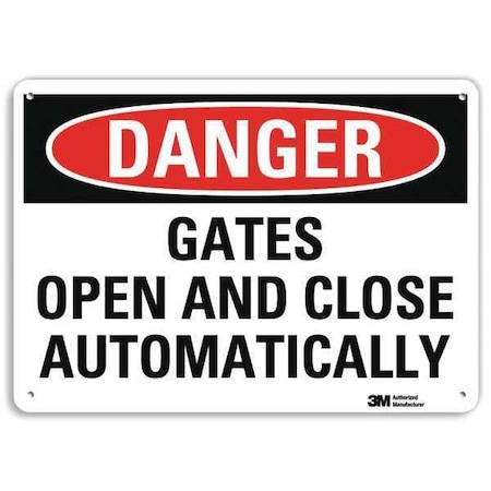 Danger Sign, 10 in H, 14 in W, Aluminum, Horizontal Rectangle, English, U3-1537-NA_14x10 MPN:U3-1537-NA_14x10