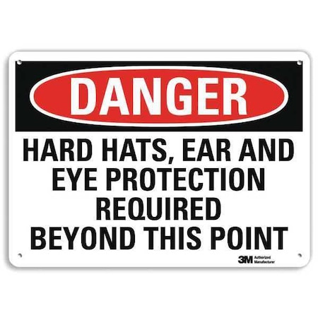 Plastic Danger Sign, 4 Holes, 10