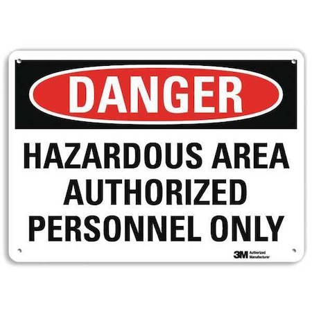 Danger Sign, 10 in Height, 14 in Width, Plastic, Horizontal Rectangle, English MPN:U3-1564-NP_14X10
