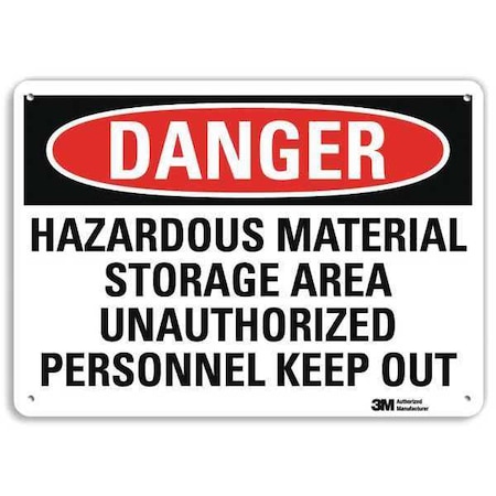 Danger Sign, 7 in H, 10 in W, Plastic, Vertical Rectangle, English, U3-1573-NP_10X7 MPN:U3-1573-NP_10X7