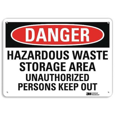 Danger Sign, 7 in H, 10 in W, Plastic, Vertical Rectangle, English, U3-1582-NP_10X7 MPN:U3-1582-NP_10X7