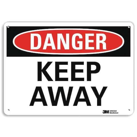 Danger Sign, 10 in H, 14 in W, Aluminum, Horizontal Rectangle, English, U3-1682-NA_14x10 MPN:U3-1682-NA_14x10