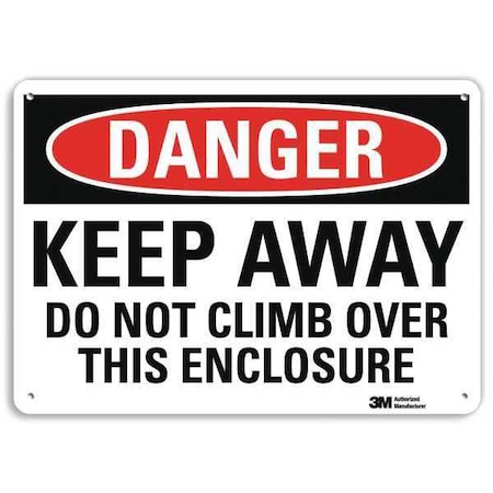 Danger Sign, 10 in H, 14 in W, Plastic, Horizontal Rectangle, English, U3-1683-NP_14X10 MPN:U3-1683-NP_14X10