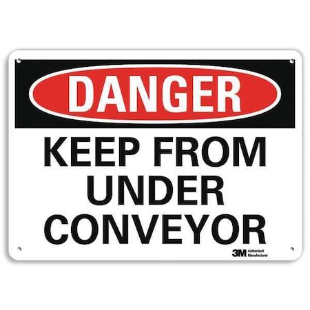 Danger Sign, 7 in Height, 10 in Width, Plastic, Vertical Rectangle, English MPN:U3-1693-NP_10X7
