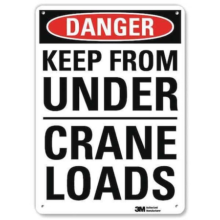 Danger Sign, 10 in Height, 7 in Width, Plastic, Horizontal Rectangle, English MPN:U3-1694-NP_7X10