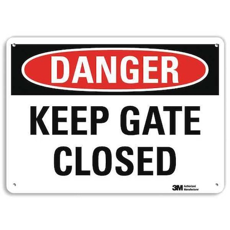 Danger Sign, 10 in H, 14 in W, Plastic, Horizontal Rectangle, English, U3-1696-NP_14X10 MPN:U3-1696-NP_14X10