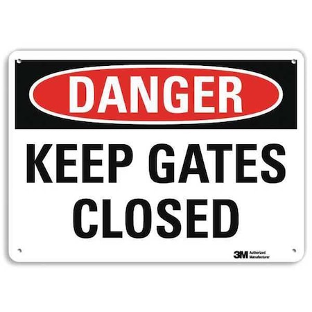 Danger Sign, 7 in H, 10 in W, Plastic, Vertical Rectangle, English, U3-1697-NP_10X7 MPN:U3-1697-NP_10X7