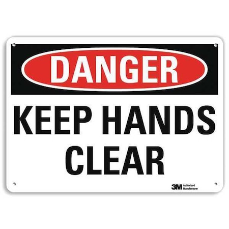 Danger Sign, 10 in Height, 14 in Width, Plastic, Horizontal Rectangle, English MPN:U3-1707-NP_14X10