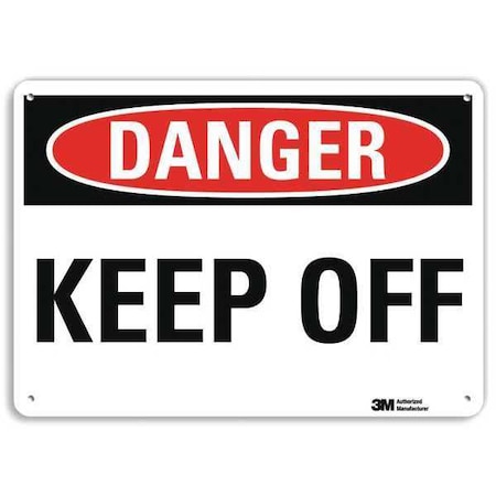 Danger Sign, 7 in H, 10 in W, Plastic, Vertical Rectangle, English, U3-1715-NP_10X7 MPN:U3-1715-NP_10X7