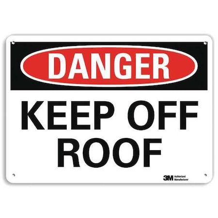Danger Sign, 10 in H, 14 in W, Aluminum, Horizontal Rectangle, English, U3-1717-NA_14x10 MPN:U3-1717-NA_14x10