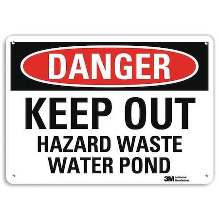 Danger Sign, 10 in H, 14 in W, Horizontal Rectangle, English, U3-1726-NA_14x10 MPN:U3-1726-NA_14x10
