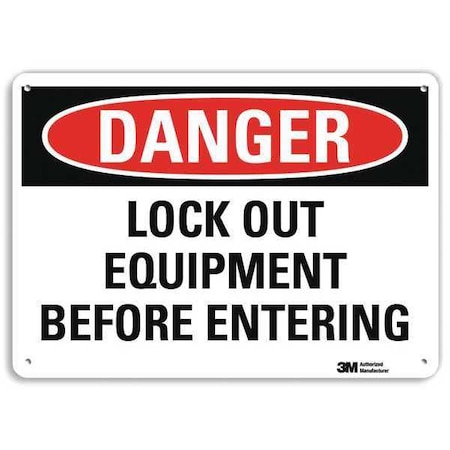 Danger Sign, 7 in Height, 10 in Width, Plastic, Vertical Rectangle, English MPN:U3-1763-NP_10X7