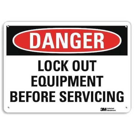 Danger Sign, 7 in Height, 10 in Width, Plastic, Vertical Rectangle, English MPN:U3-1764-NP_10X7