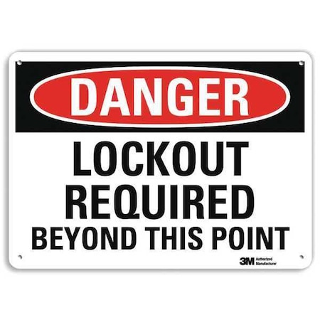 Danger Sign, 4 Hole Mount, 10in W x 7in H, U3-1769-RA_10X7 MPN:U3-1769-RA_10X7