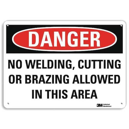Danger Sign, 7 in Height, 10 in Width, Plastic, Vertical Rectangle, English MPN:U3-1875-NP_10X7