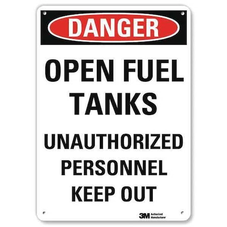 Danger Sign, 10 in H, 7 in W, Plastic, Horizontal Rectangle, English, U3-1881-NP_7X10 MPN:U3-1881-NP_7X10