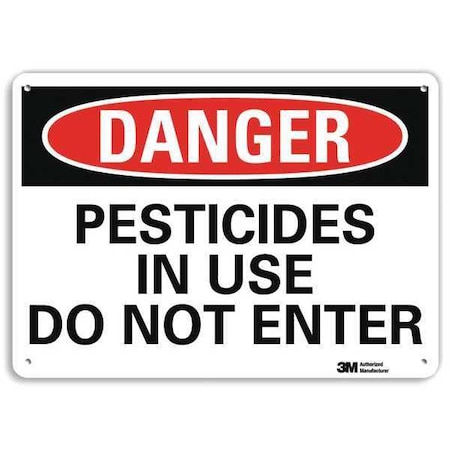 Danger Sign, 7 in H, 10 in W, Plastic, Vertical Rectangle, English, U3-1915-NP_10X7 MPN:U3-1915-NP_10X7