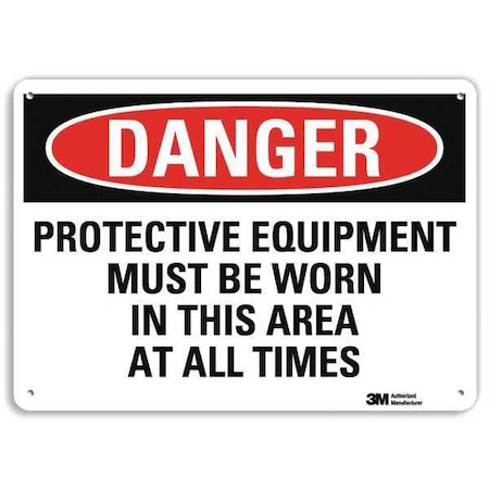 Plastic Danger Sign, 4 Holes, 14