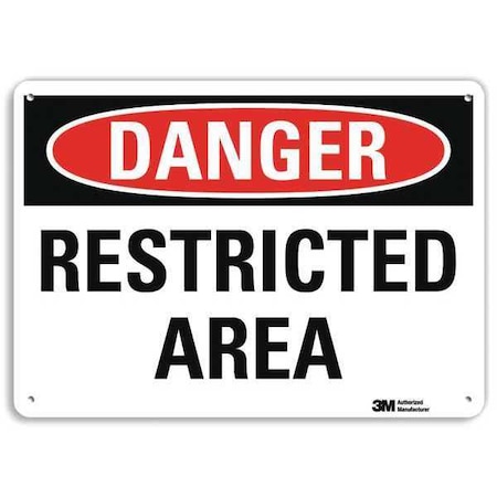 Danger Sign, 10 in H, 14 in W, Plastic, Horizontal Rectangle, English, U3-1951-NP_14X10 MPN:U3-1951-NP_14X10