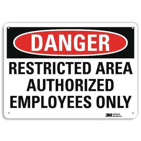 Danger Sign, 10 in H, 14 in W, Plastic, Horizontal Rectangle, English, U3-1952-NP_14X10 MPN:U3-1952-NP_14X10