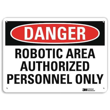 Danger Sign, 7 in Height, 10 in Width, Plastic, Vertical Rectangle, English MPN:U3-1957-NP_10X7