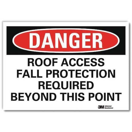 Danger Sign, Self-Adhesv Mount, 7inWx5inH, U3-1959-RD_7X5 MPN:U3-1959-RD_7X5