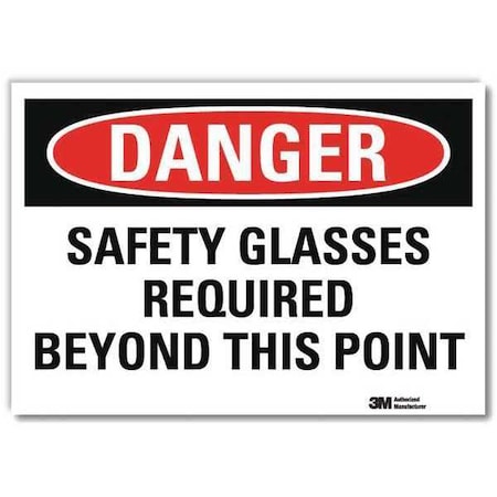 Danger Sign, Self-Adhesv Mount, 10inWx7inH, U3-1968-RD_10X7 MPN:U3-1968-RD_10X7