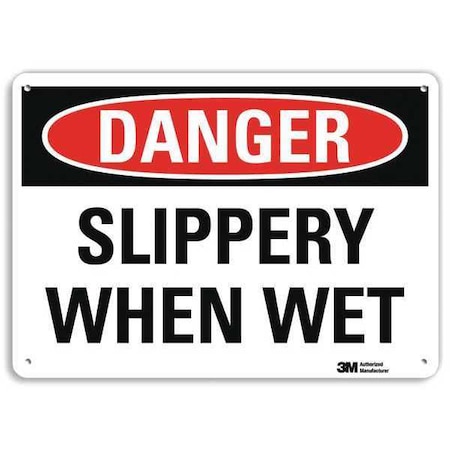 Danger Sign, 10 in H, 14 in W, Plastic, Horizontal Rectangle, English, U3-1981-NP_14X10 MPN:U3-1981-NP_14X10