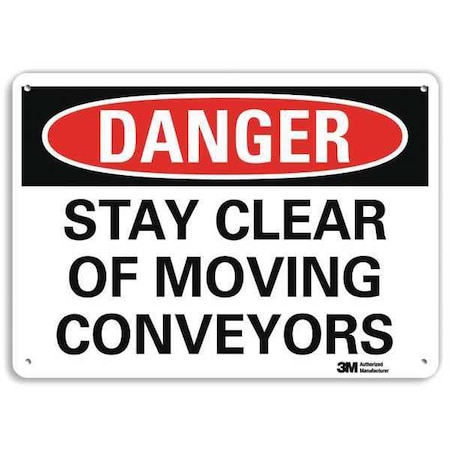 Danger Sign, 7 in Height, 10 in Width, Plastic, Vertical Rectangle, English MPN:U3-1993-NP_10X7