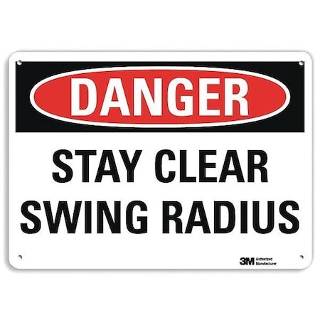 Danger Sign, 10 in Height, 14 in Width, Plastic, Horizontal Rectangle, English MPN:U3-1994-NP_14X10