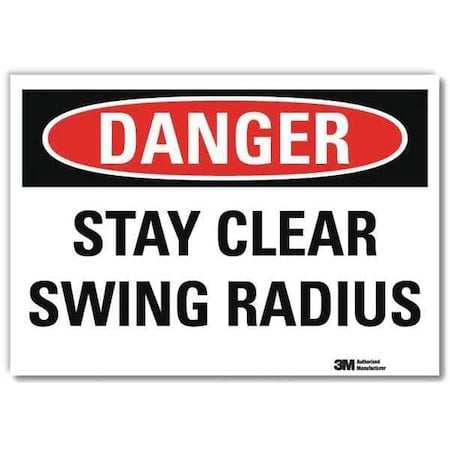 Danger Sign, 10 in Height, 14 in Width, Reflective Sheeting, Horizontal Rectangle, English MPN:U3-1994-RD_14X10