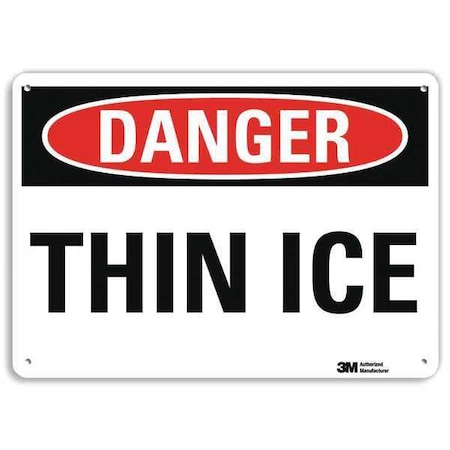Plastic Icy Conditions Sign, 10 in Height, 14 in Width, Non-PVC Polymer, Horizontal Rectangle MPN:U3-2002-NP_14X10