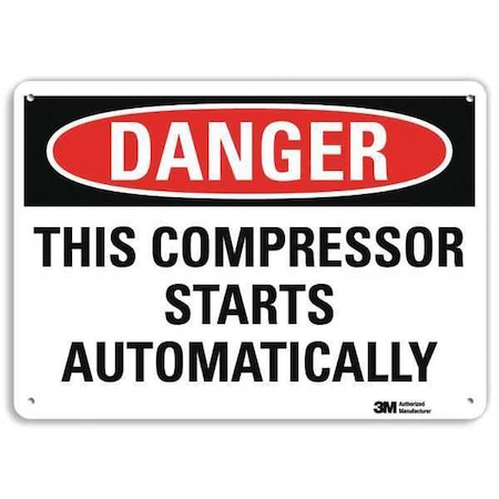 Danger Sign, 7 in Height, 10 in Width, Plastic, Vertical Rectangle, English MPN:U3-2004-NP_10X7