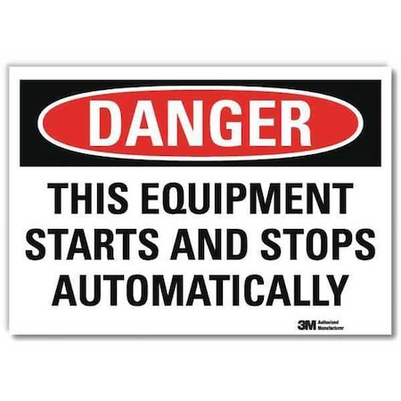 Danger Sign, 5 in Height, 7 in Width, Reflective Sheeting, Horizontal Rectangle, English MPN:U3-2008-RD_7X5