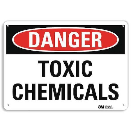 Danger Sign, 7 in H, 10 in W, Plastic, Vertical Rectangle, English, U3-2018-NP_10X7 MPN:U3-2018-NP_10X7