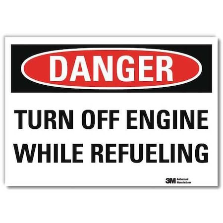 Danger Sign, 7 in H, 10 in W, Reflective Sheeting, Vertical Rectangle, English, U3-2022-RD_10X7 MPN:U3-2022-RD_10X7